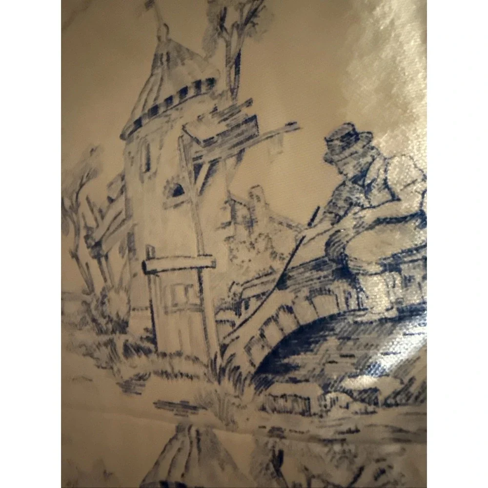 Set Of 3 Valance Curtains Curtains Classic Toile De Jouy French Countryside Euro